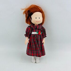 Eden Madeline‎ Doll Holiday Best Red Plaid Dress Christmas 8" Poseable Vintage